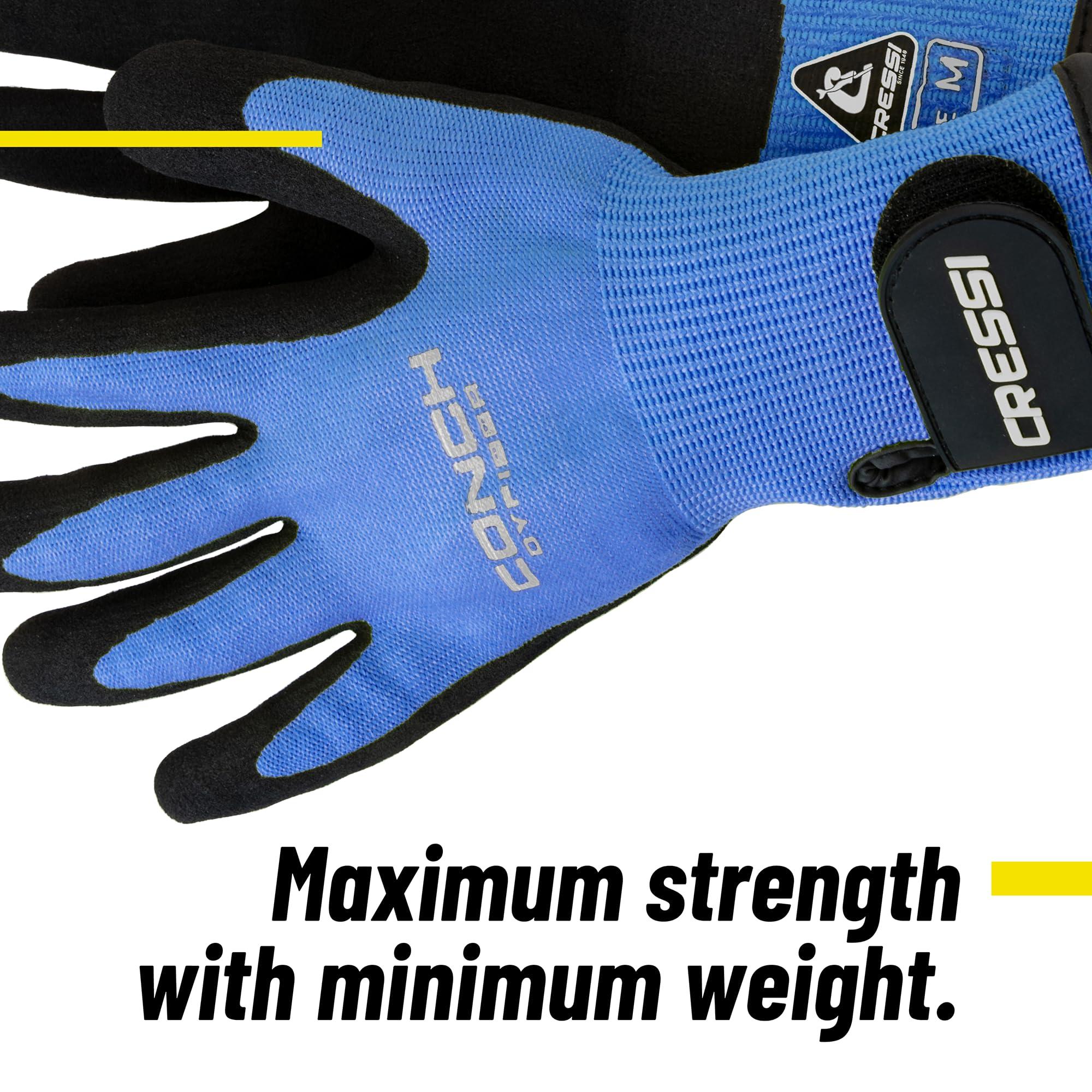 Cressi Cressi Conch Dyfiber Gloves, Blue, M