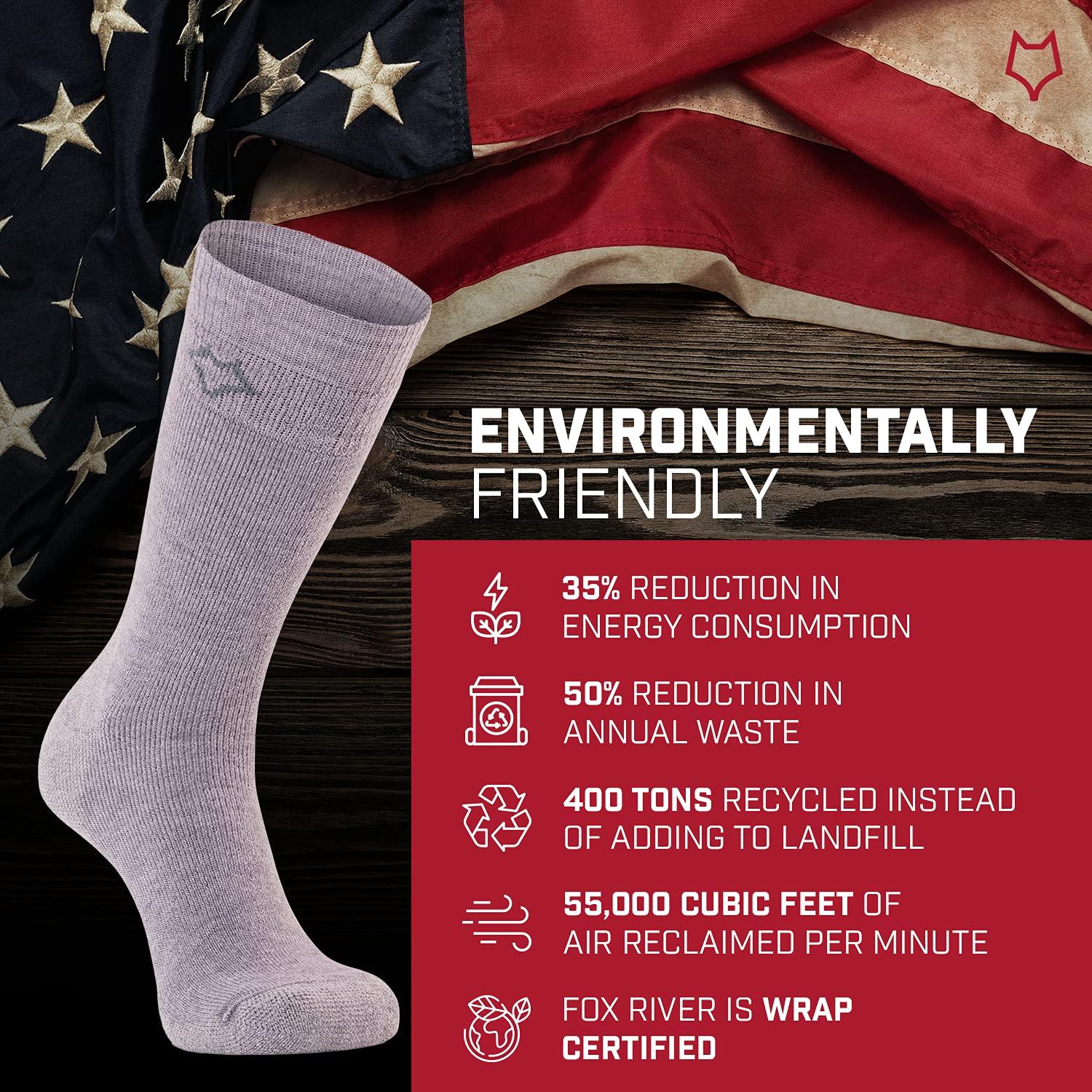 FoxRiver Fox River Standard Wick Dry Tramper Medium-Weight Outdoor Crew Socks, Grey, Large