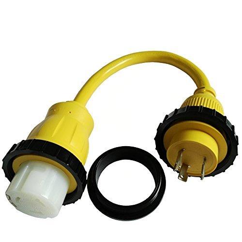 Parkworld Parkworld 692002 Shore Power Adapter Cord RV 30A L5-30P Male to Marine 50A SS2-50R Female (Two hots bridged) (1.5FT)