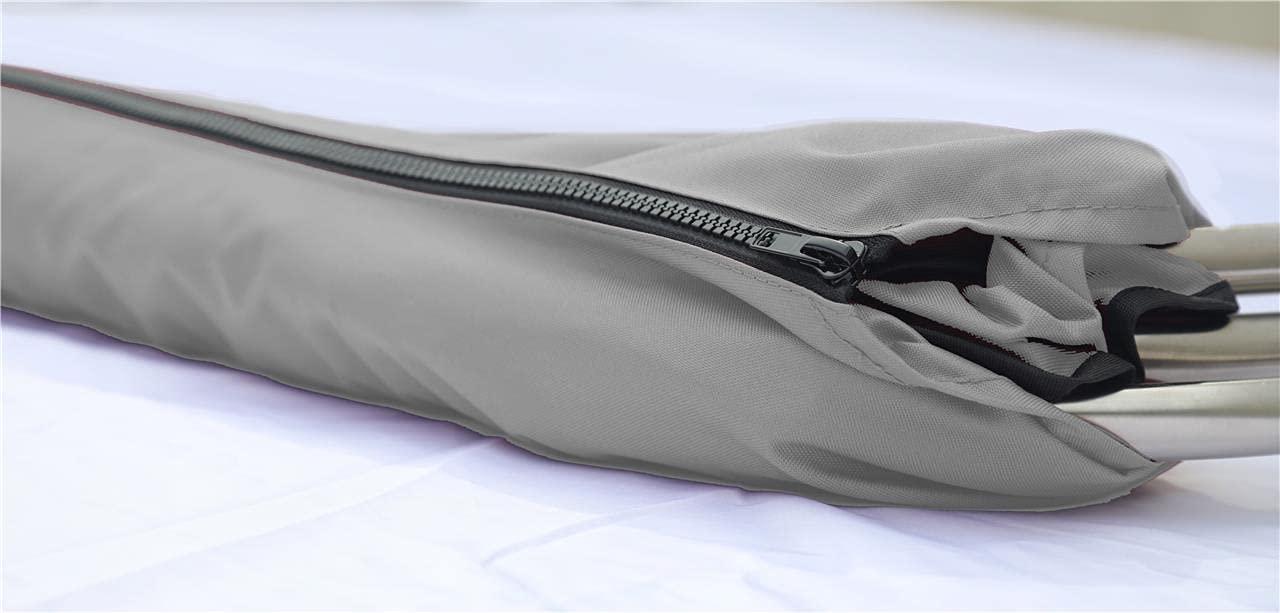 SBU Light Grey Aluminum 3-Bow Bimini Top Compatible for Seaswirl 2100 Striper DC O/B for Model Years 1997-2000