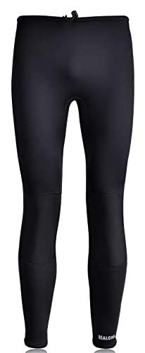 REALON REALON Wetsuit Pants Men Womens Wet Suits Swim Tights 3mm Neoprene Swimming Leggings 2mm Long Diving Surfing Kayak Pant Keep Warm for Workout Scuba Snorkeling Canoeing Water Sports (M)