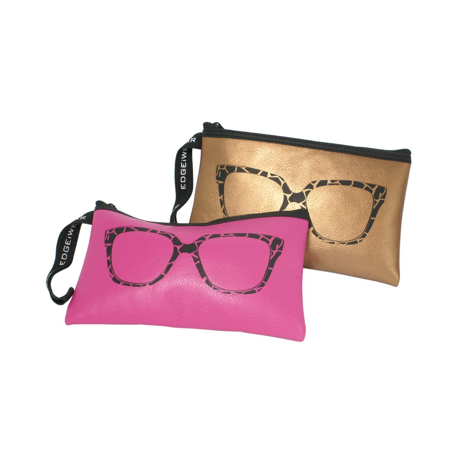 EDGEIWEAR Edge I-Wear Fashion Wristlet Clutch for Glasses & Phones B78-SET-2(GOLD1 / PINK1)
