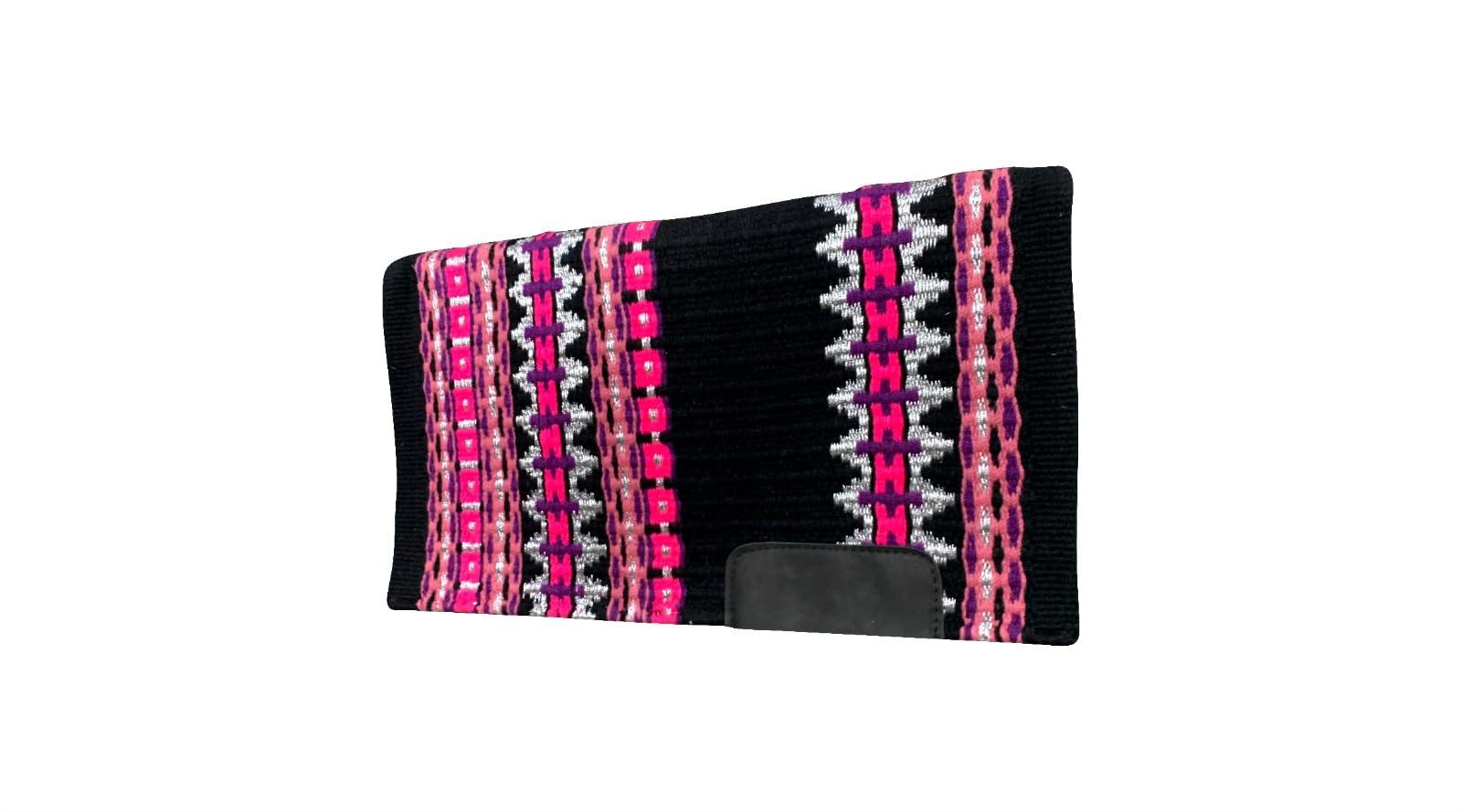 EQUINE OVERSEAS EQUINE OVERSEAS Western Saddle pad Saddle Blanket 100% New-Zealand Wool Show Pad (34\"X40\") Little Pink