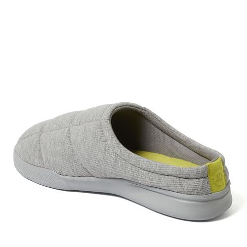 Dearfoams Dearfoams Memory Foam Indoor Outdoor House Slipper-Brayden Clog-Gifts for Men, Light Heather Grey, 9-10