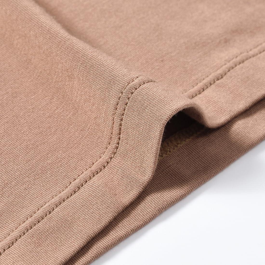 SUMABA SUMABA Mens Long Boxers Big & Tall Man Pouch Boxer Briefs Open Front Brown Trunks Underwear Soft Male Underpants Medium