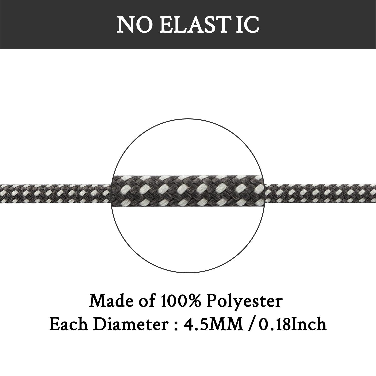 Endoto Endoto Shoelaces for Merrell Moab Boots Replacement Round Shoe Laces Hiking Running Shoes Strings(Color:Taupe&KhakiCombo,Size:56Inch)