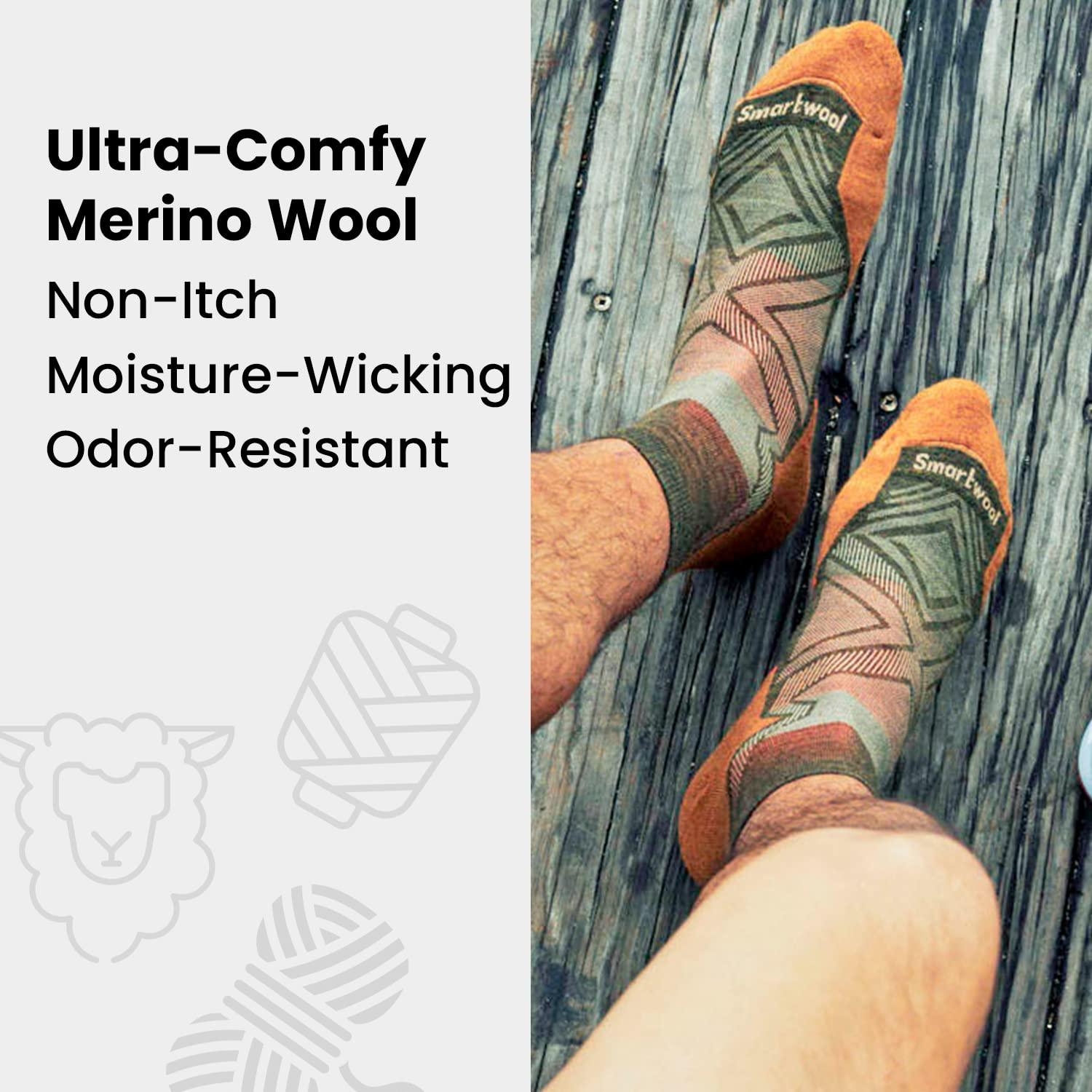 Smartwool Smartwool Men's Hike Light Cushion Merino Wool Ankle Socks, Medium Gray, Small