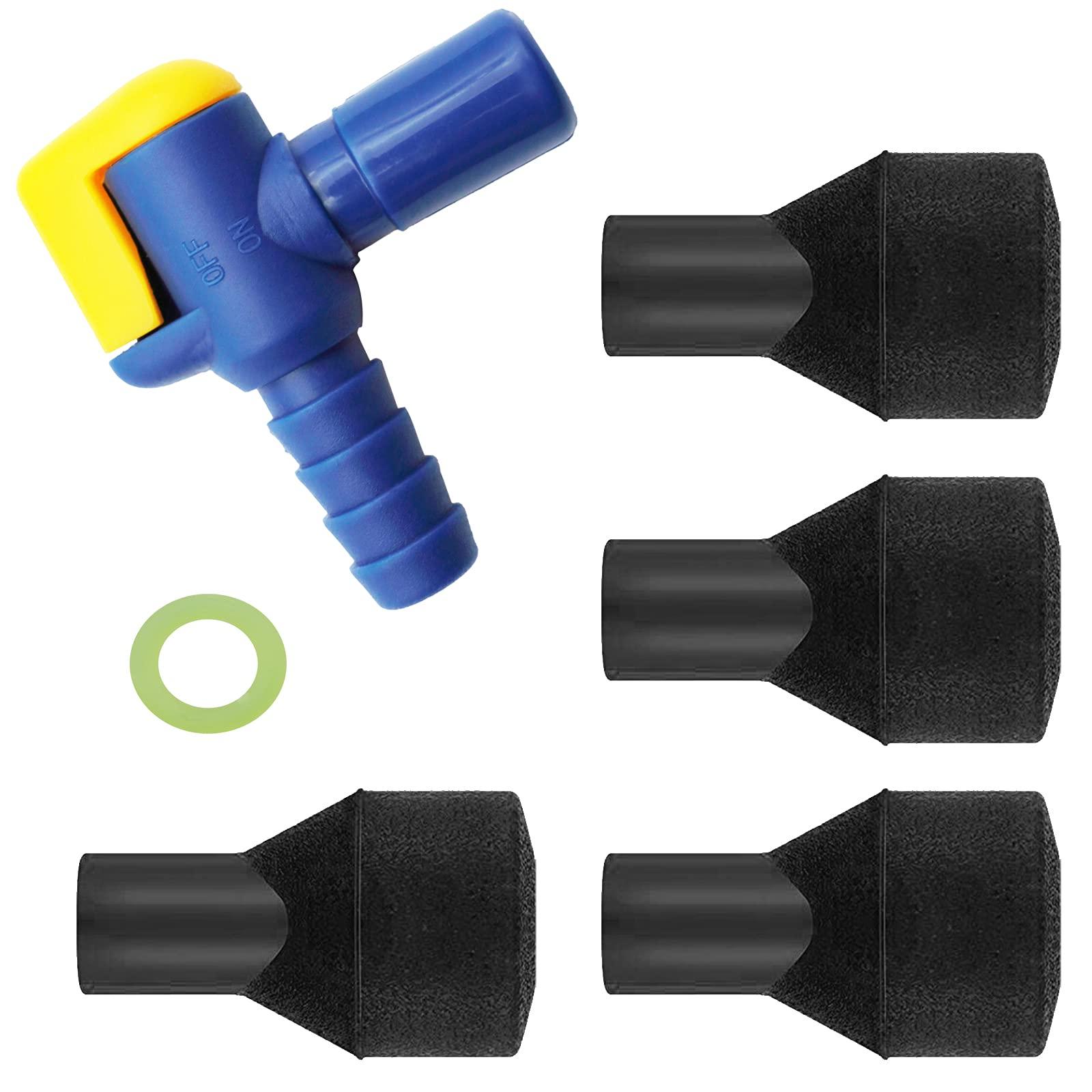 JMTEEA JMTEEA Bite Valve Replacement Mouthpiece Fit for Hydration Pack Bladder Water Backpack and Most Brands(4-Pack), with Shutoff Valve and Tube O-Ring