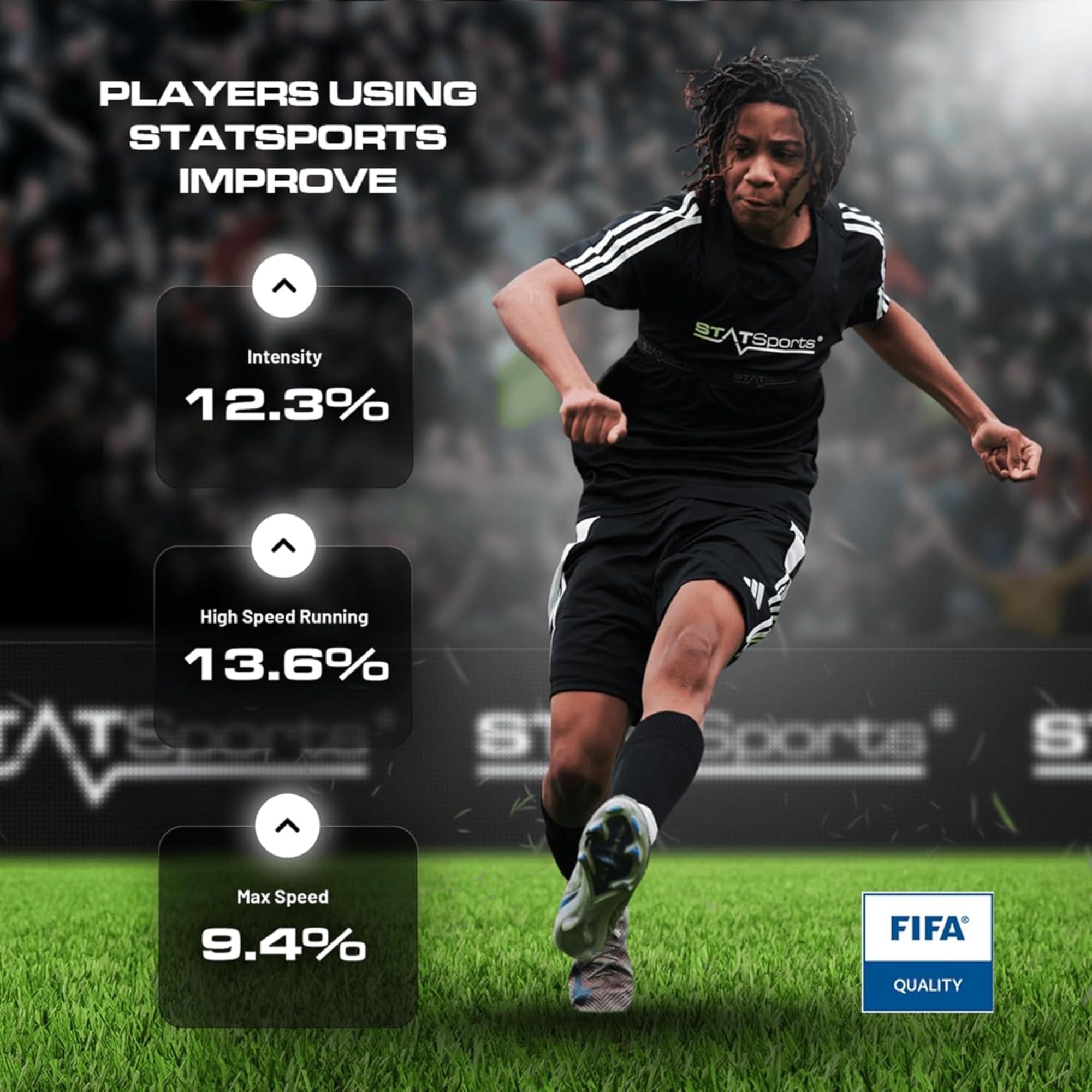 STATSports STATSports APEX Athlete Series Soccer Tracker - Advanced Fitness GPS Performance Tracking Vest for Players Accurate Activity Tracker & Insights - Football & Soccer Training Equipment, Adult S