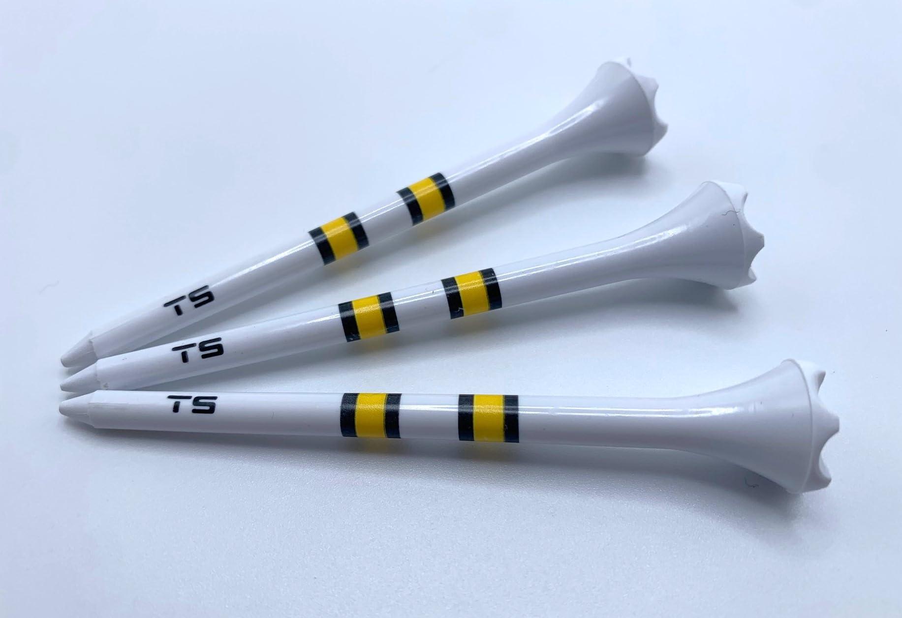 TRUESTRIKE TRUESTRIKE Premium USA Golf Tees 3 1/4 or 2 3/4-100 Plastic Golf Tees in Bulk (Happy Gil, 3 1/4\")