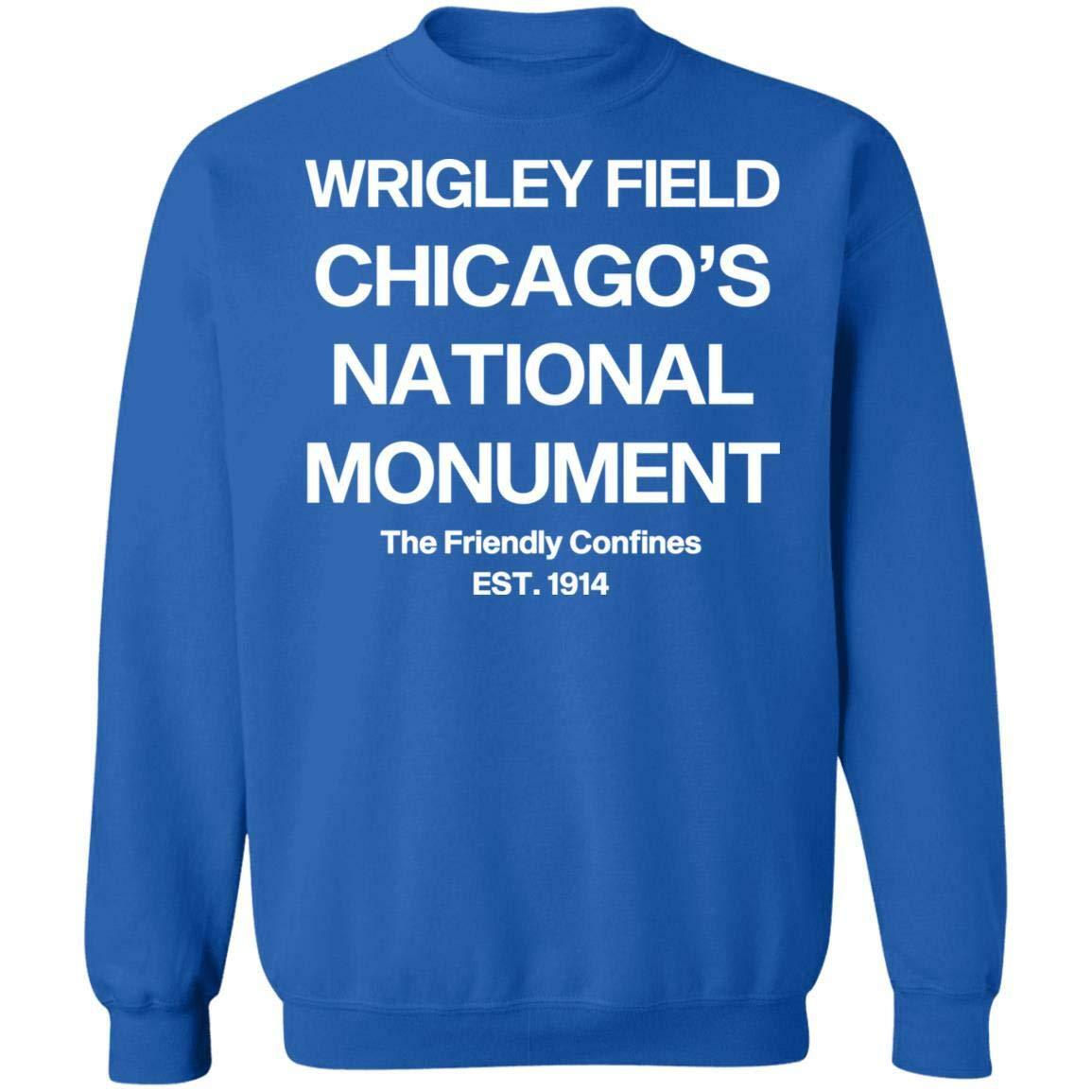 ThirtyFive55 ThirtyFive55 Wrigley Field: Chicago\'s National Monument Crewneck Sweatshirt Dark Heather L