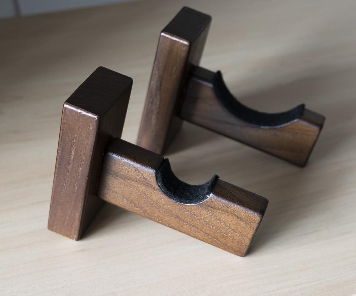 Orga\'Neat Orga\'Neat Baseball Bat Display Case, Wall Mount Bat Holder Hanger, Solid Ash Tree Handmade Horizontal Bat Rack w/ Protective Soft Liner for Baseball Bat Wall Display -Brown