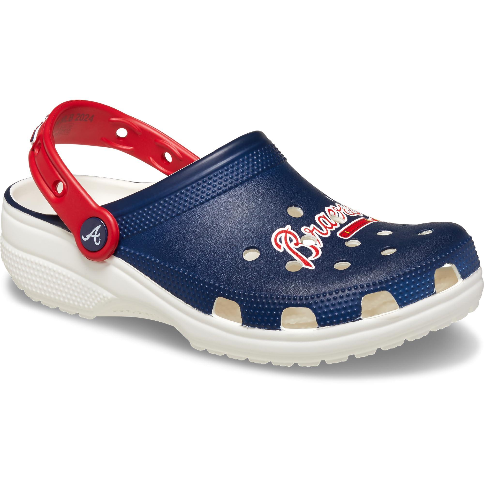 Crocs Crocs Unisex-Adult MLB Classic Clogs, Atlanta Braves, 9 Men/11 Women