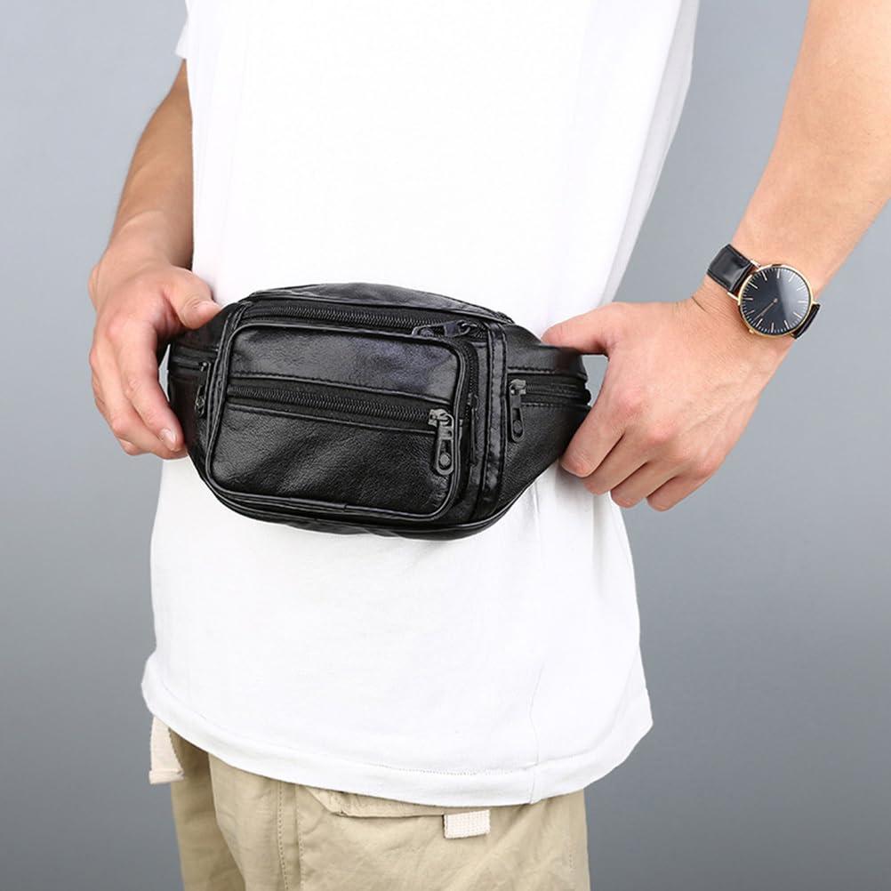 BESPORTBLE BESPORTBLE 5pcs Men\'s Belt Bag Fanny Waist Bag Leather Bum Bag Vintage Purse Jogging Belt Outdoor Waist Pouch Running Water Belt Hiking Fanny Hip Bag Satchel Travel Cell Phone